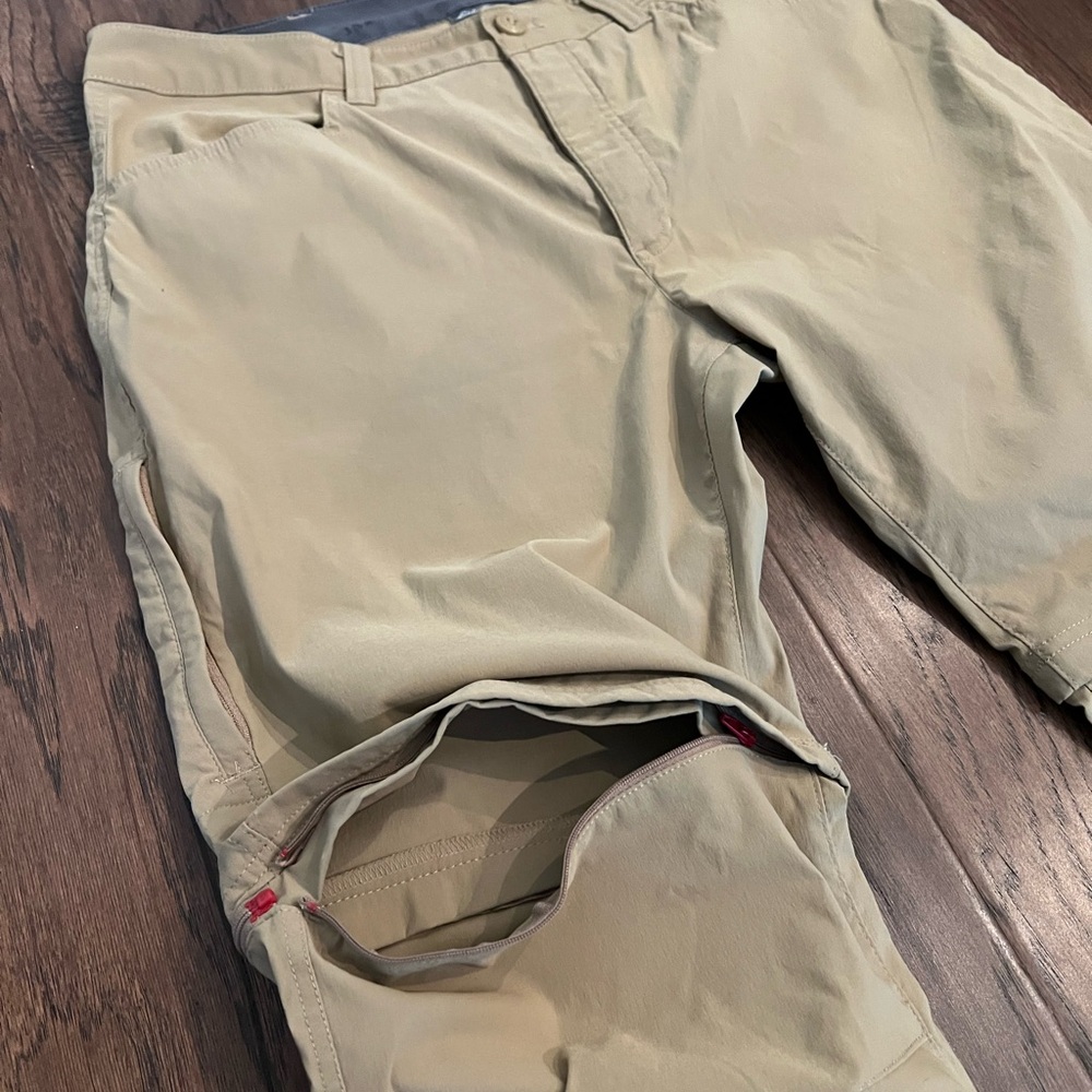 Eddie Bauer Men's Beige Khaki Cargo Convertible Outdoor Pants Size 38x30 - Picture 2 of 5